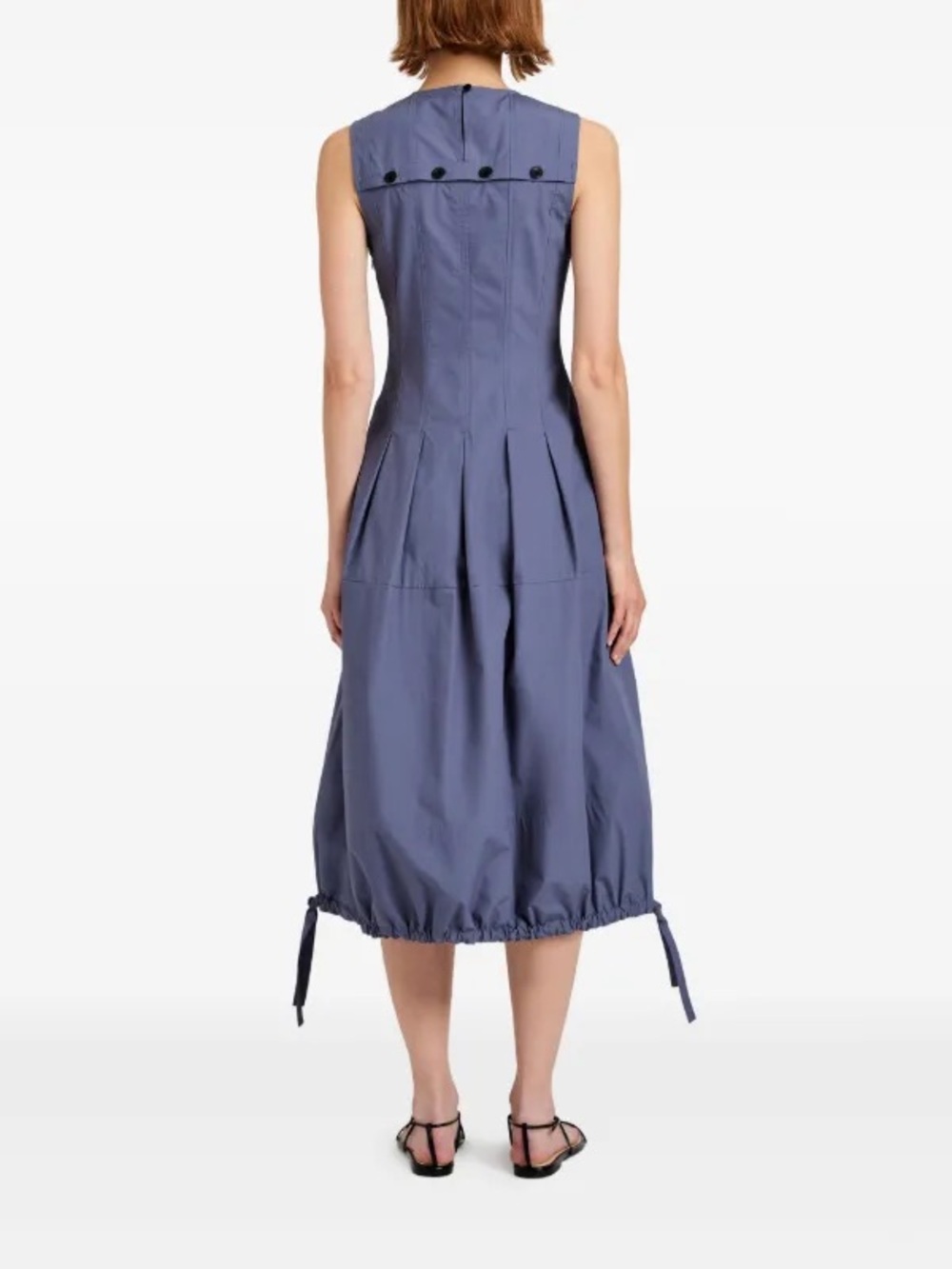 Proenza Schouler White Label Marley Drawstring Brushed Poplin Midi Dress - size - Picture 4 of 13